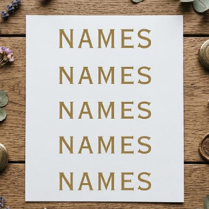 Personalized With 5 Last Name or Nickname on Them Temporary Tattoos