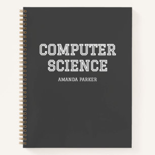Personalized with Calendar Computer Science Gray Notebook