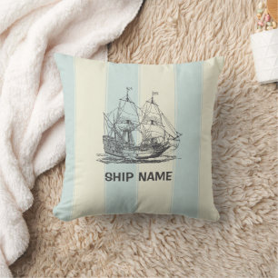 Personalized with Custom Name Nautical Pillow