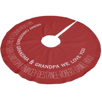 Personalized With Grandkids Names For Grandparents Brushed Polyester Tree Skirt by MarceeJean at Zazzle
