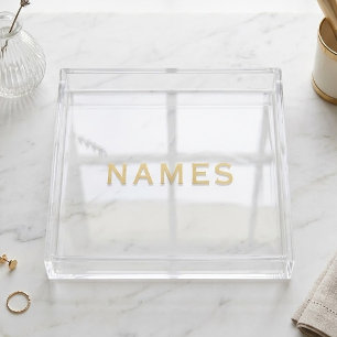 Personalized With Last Name or Nickname on Them Acrylic Tray