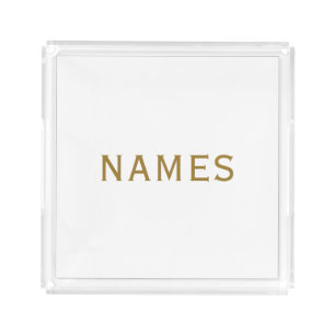 Personalized With Last Name or Nickname on Them Acrylic Tray