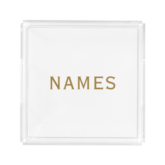 Personalized With Last Name or Nickname on Them Acrylic Tray (Front)