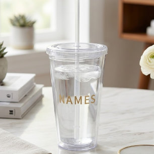 Personalized With Last Name or Nickname on Them Acrylic Tumbler