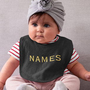 Personalized With Last Name or Nickname on Them Baby Bib