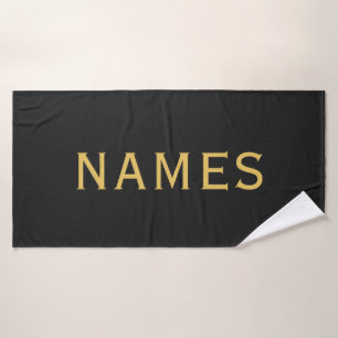 Personalized With Last Name or Nickname on Them Bath Towel