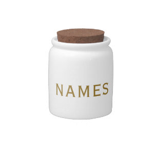 Personalized With Last Name or Nickname on Them Candy Jar