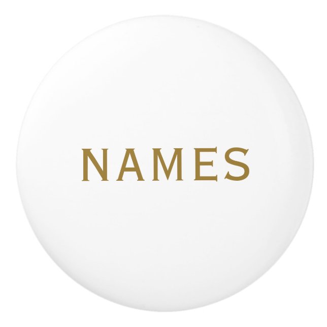 Personalized With Last Name or Nickname on Them Ceramic Knob (Front)