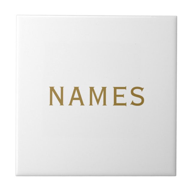 Personalized With Last Name or Nickname on Them Ceramic Tile (Front)