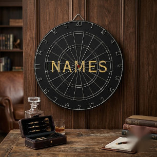 Personalized With Last Name or Nickname on Them Dart Board