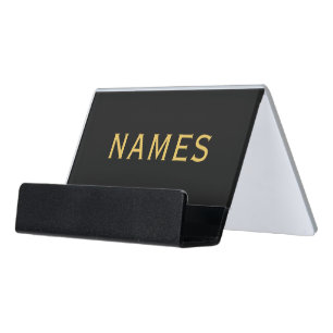 Personalized With Last Name or Nickname on Them Desk Business Card Holder