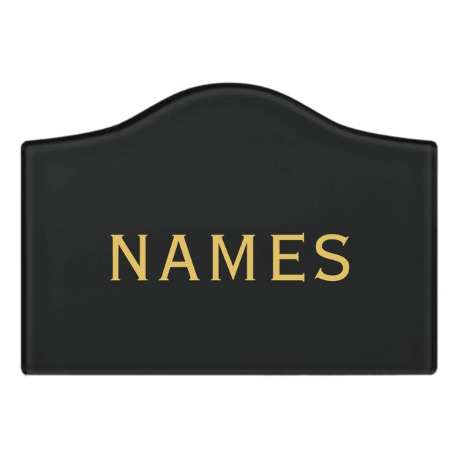 Personalized With Last Name or Nickname on Them Door Sign (Small Crest Front)