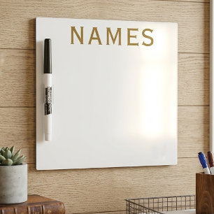 Personalized With Last Name or Nickname on Them Dry Erase Board