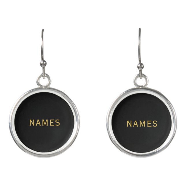Personalized With Last Name or Nickname on Them Earrings (Front)