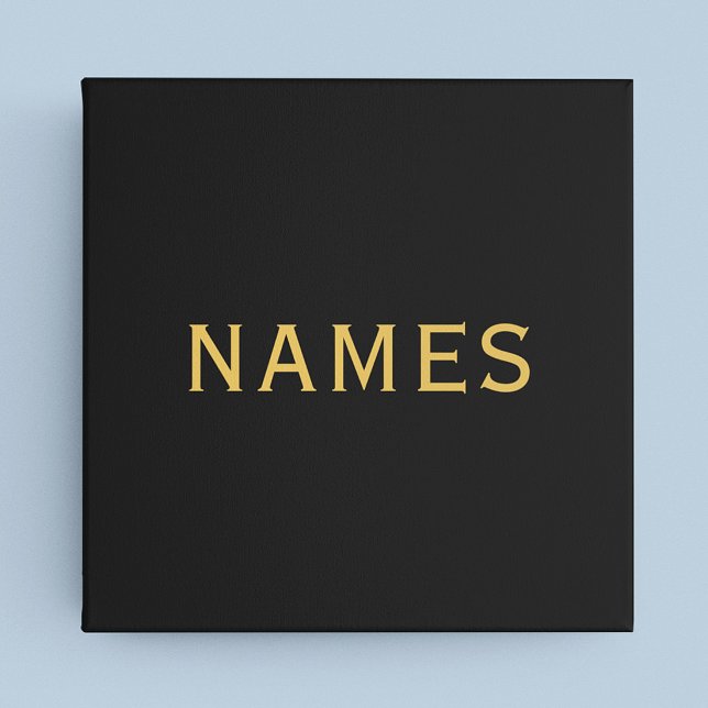 Personalized With Last Name or Nickname on Them Faux Canvas Print (Creator Uploaded)