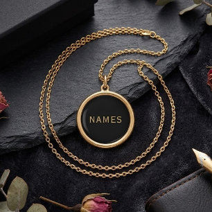 Personalized With Last Name or Nickname on Them Gold Plated Necklace
