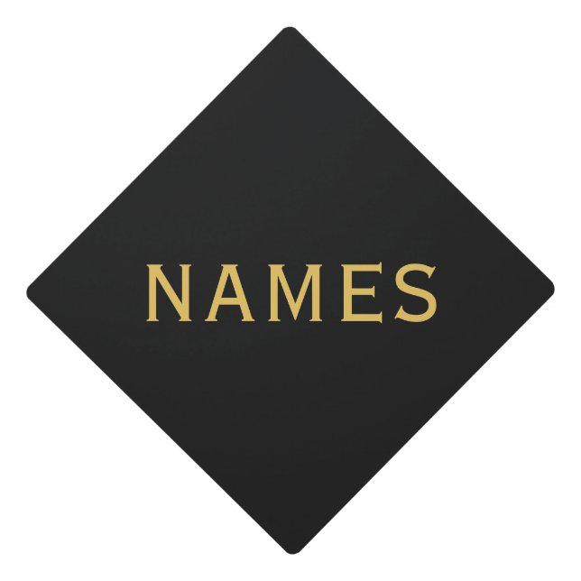 Personalized With Last Name or Nickname on Them Graduation Cap Topper (Front)