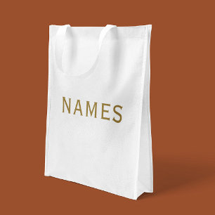 Personalized With Last Name or Nickname on Them Grocery Bag
