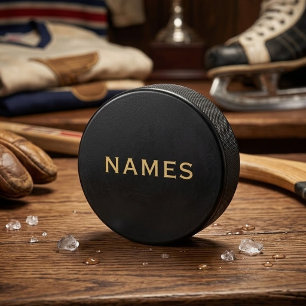 Personalized With Last Name or Nickname on Them Hockey Puck