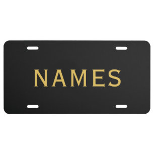 Personalized With Last Name or Nickname on Them License Plate
