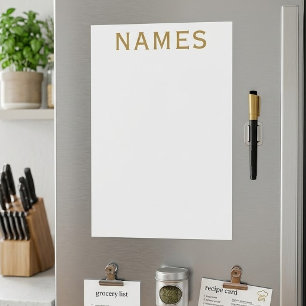 Personalized With Last Name or Nickname on Them Magnetic Dry Erase Sheet