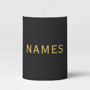 Personalized With Last Name or Nickname on Them Pillar Candle