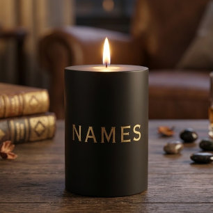 Personalized With Last Name or Nickname on Them Pillar Candle