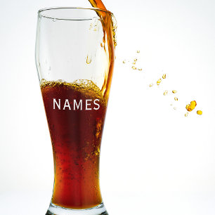 Personalized With Last Name or Nickname on Them Pilsner Glass