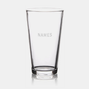 Personalized With Last Name or Nickname on Them Pint Glass