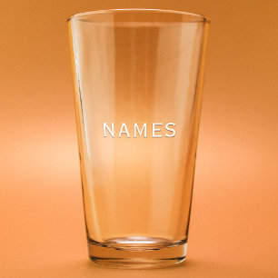 Personalized With Last Name or Nickname on Them Pint Glass