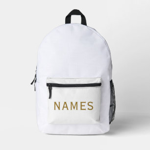 Personalized With Last Name or Nickname on Them Printed Backpack