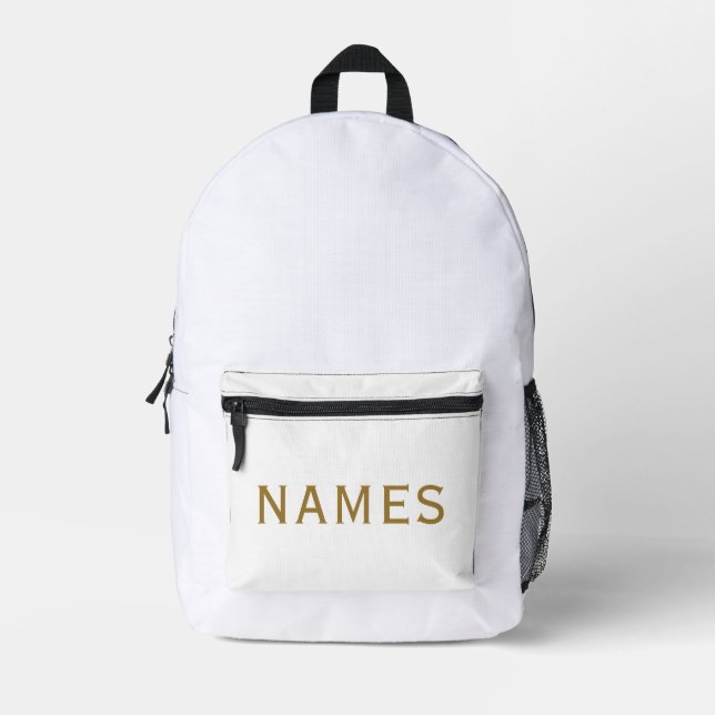 Personalized With Last Name or Nickname on Them Printed Backpack (Front)