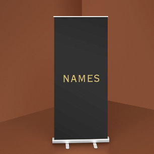 Personalized With Last Name or Nickname on Them Retractable Banner