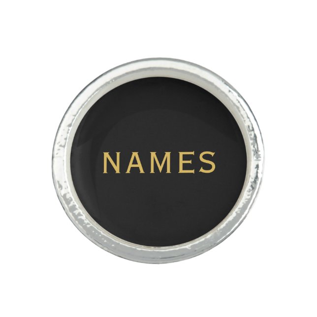 Personalized With Last Name or Nickname on Them Ring (Front)