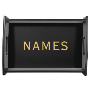 Personalized With Last Name or Nickname on Them Serving Tray