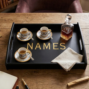 Personalized With Last Name or Nickname on Them Serving Tray