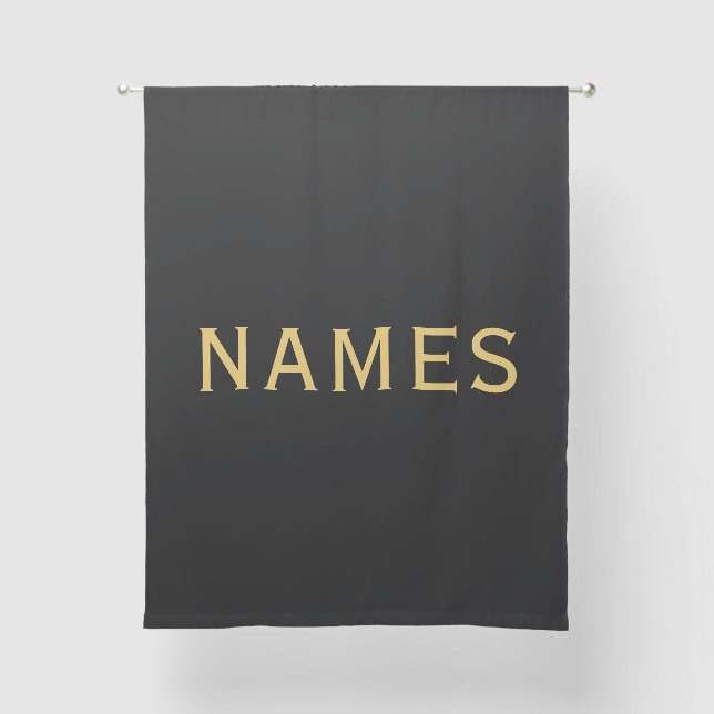 Personalized With Last Name or Nickname on Them Sheer Curtains (Front)