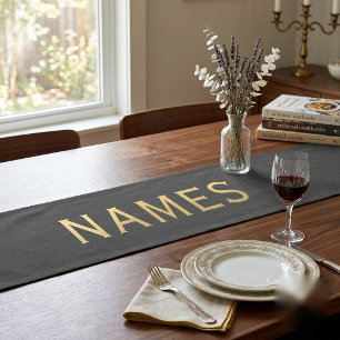 Personalized With Last Name or Nickname on Them Short Table Runner