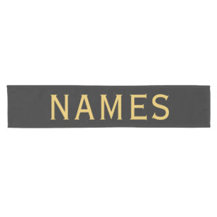 Personalized With Last Name or Nickname on Them Short Table Runner