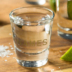Personalized With Last Name or Nickname on Them Shot Glass