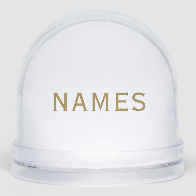 Personalized With Last Name or Nickname on Them Snow Globe (Front)