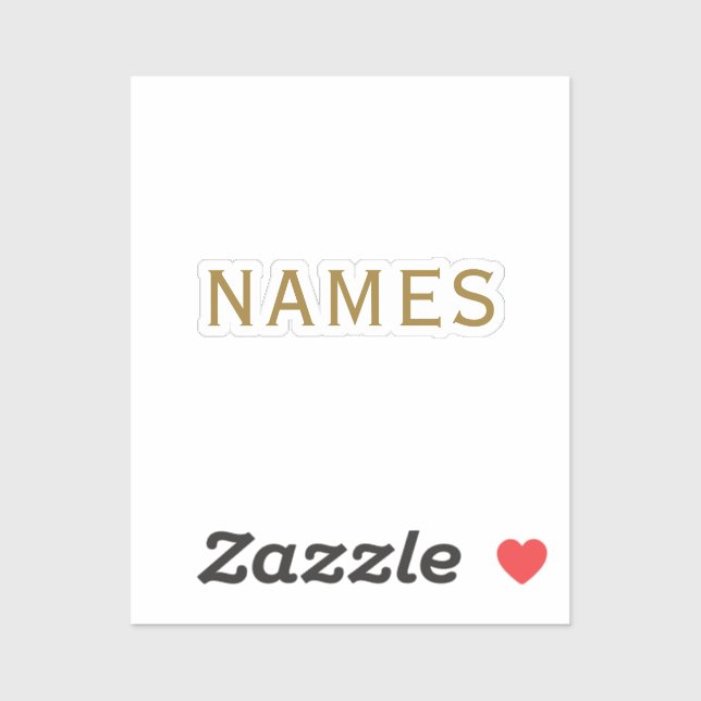 Personalized With Last Name or Nickname on Them Sticker (Sheet)