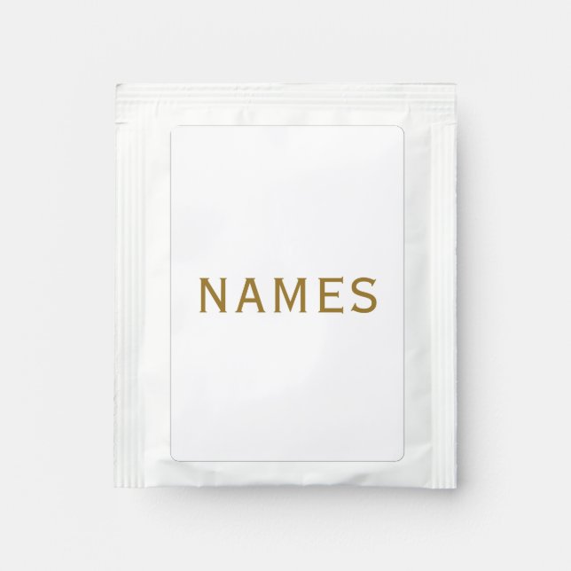Personalized With Last Name or Nickname on Them Tea Bag Drink Mix (Front)