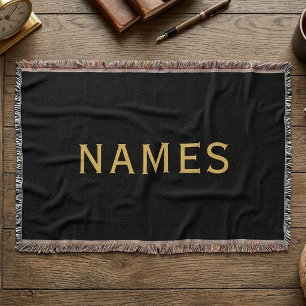 Personalized With Last Name or Nickname on Them Throw Blanket