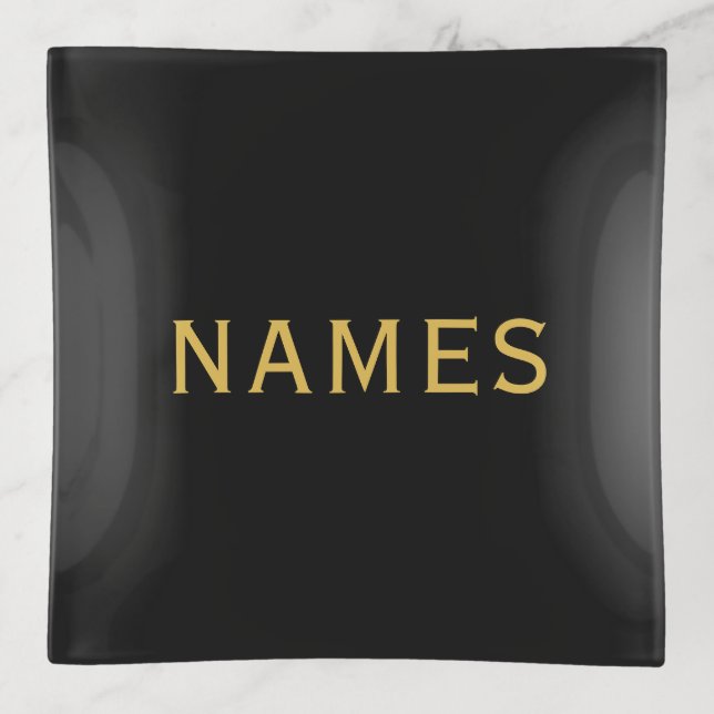 Personalized With Last Name or Nickname on Them Trinket Tray (Front)