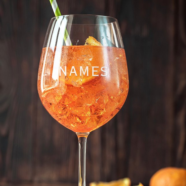 Personalized With Last Name or Nickname on Them Wine Glass (Creator Uploaded)
