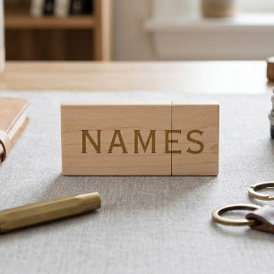 Personalized With Last Name or Nickname on Them Wood Flash Drive