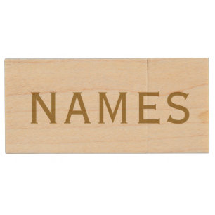 Personalized With Last Name or Nickname on Them Wood Flash Drive