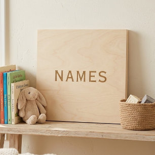 Personalized With Last Name or Nickname on Them Wood Wall Art