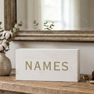 Personalized With Last Name or Nickname on Them Wooden Box Sign